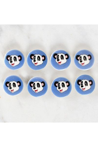 MBB ETİCARET Loren Crafts 8-Piece Panda Button - 1056