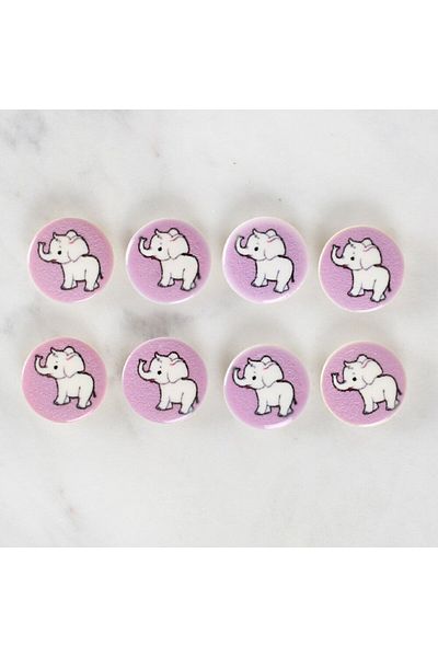 MBB ETİCARET Loren Crafts 8-Piece Elephant Button - 1040
