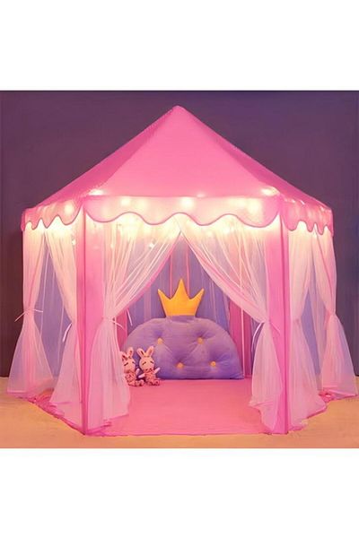 Generic Foldable Portable Stylish Unique Design Hexagonal Indoor Outdoor Princess Castle Play House Tent