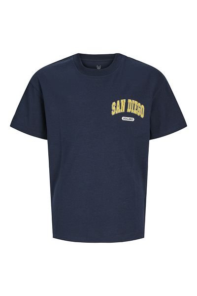 Jack & Jones Jack Jones Jjebradley Varsity Bk Tee Ss Ln Styd Jnr Kids Navy Blue Tshirt 12270196-04