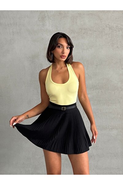 The Base Жіночий жовтий топ з відкритою спиною і бретельками на шиї