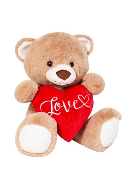 STIP Λούτρινο Αρκουδάκι Αγίου Βαλεντίνου Κρεμ/Κόκκινο