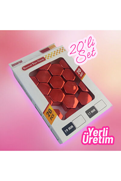 doğruluk galvano 17MM PARLAK KIRMIZI SIVRI BIJON KAPAĞI20Lİ SET + 4LÜ SİBOP K...