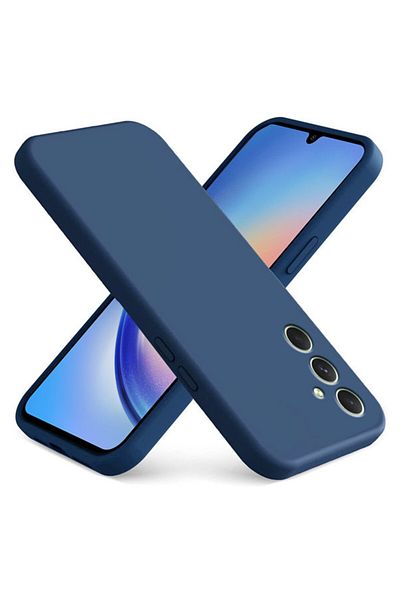bestcase ® Premium Silicon Case For Samsung Galaxy A34, Dark Blue