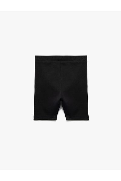 Koton Leggings scurti de bază din bumbac din noua sezon cu detaliu de cauciuc