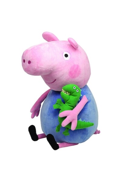 TY Шапка Beanie Buddies Peppa Pig George, 35 см, многоцветна