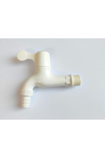Generic White Tap Half Inch (1/2) Plastic Tap Sink Tap Plastic Tap Washing Machine Tap
