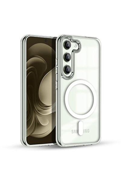 bestcase Husă compatibilă MagSafe pentru Samsung Galaxy S24, transparentă