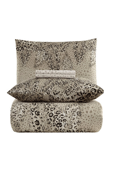 Altınbaşak Tigra Single Ranforce Duvet Cover Set Beige (3 Pieces) Single Duvet Cover Set