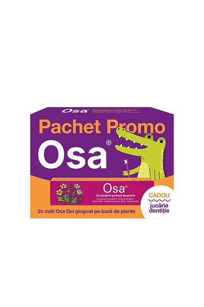 OSA Pachet Promo: Gel gingival erupții dentare 2x20 gr + jucarie dentitie