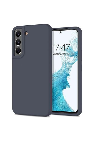 bestcase ® Premium Silicon Case For Samsung Galaxy S22, Dark Gray