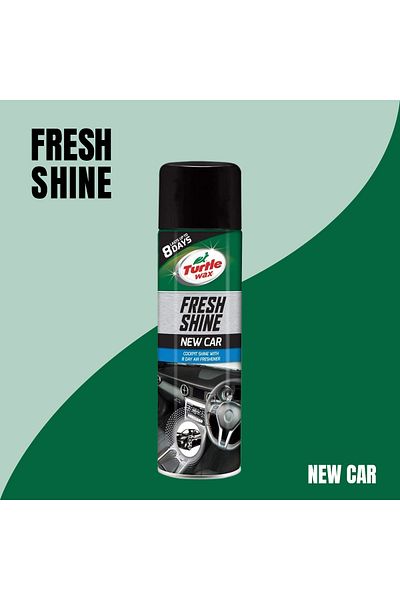Turtle Wax Fresh Shine New Car – 500ml Cockpit Shine Spray with Air Freshener Lasts Up to 8 Days