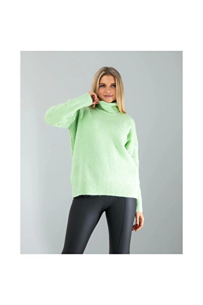 Generic Brand Melek Moda Mint Colored Loose Knitwear Sweater