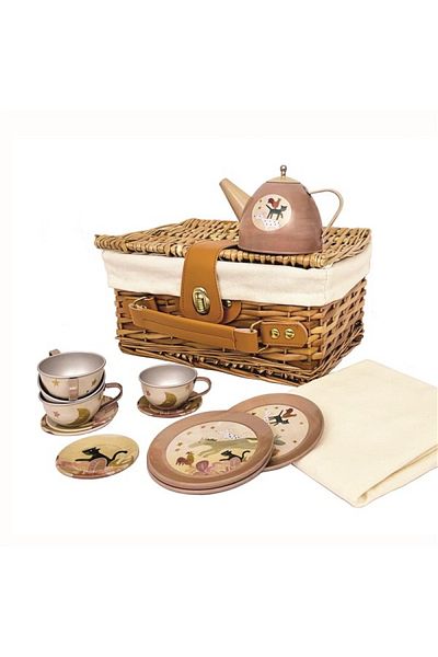 Egmont Toys Tea set in picnic basket, The Bremen Town Musicians, Egmont toys