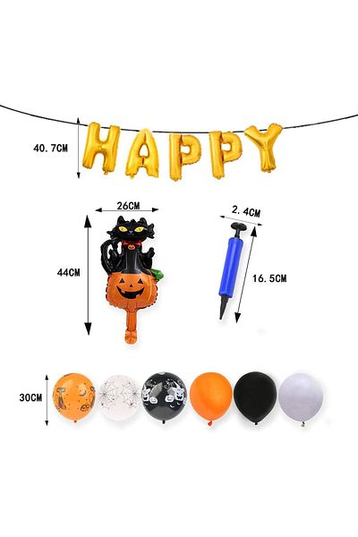 Phiezc Halloween party set, foil/latex, multicolor, 33 pieces