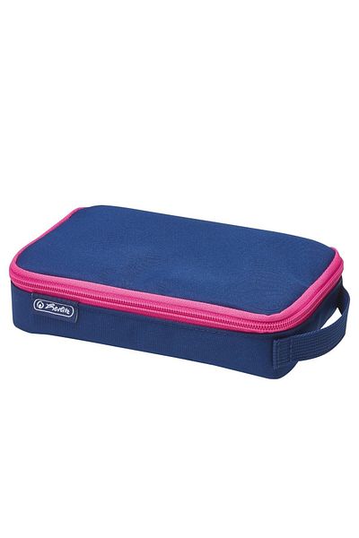Herlitz Necessaire 2 Go, Color Navy/Pink, Material Fabric, Dimensions 21x13x6 cm