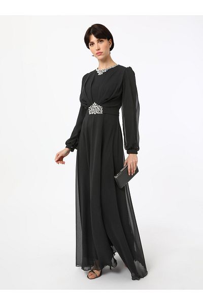 Refka Βραδινό φόρεμα Hijab - Μαύρο - Βραδινό φόρεμα