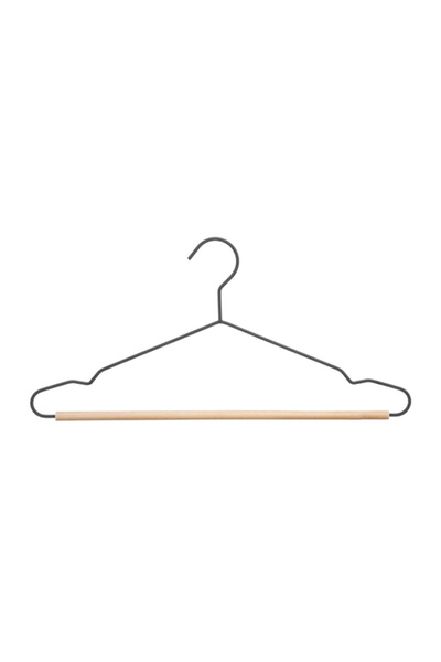 Five Simply Smart طقم شماعات ملابس من قطعتين مصنوعين من المعدن والخشب عالي ال...