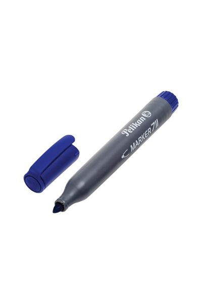 Herlitz Marker permanent 711, Culoare Albastră, Material Plastic, Vârf Buton
