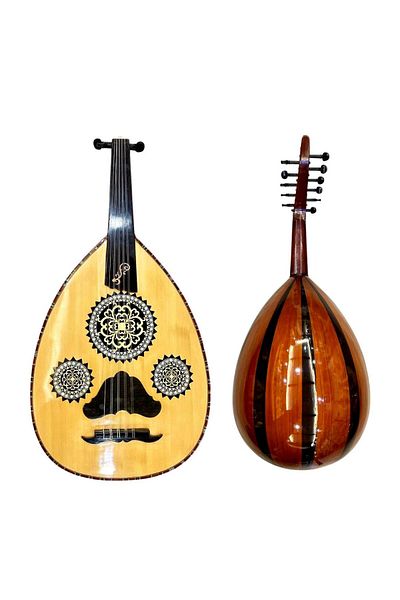 KARAZ MUSIC Lux musical oud, musky face, beech back, sprayed ebony fingers