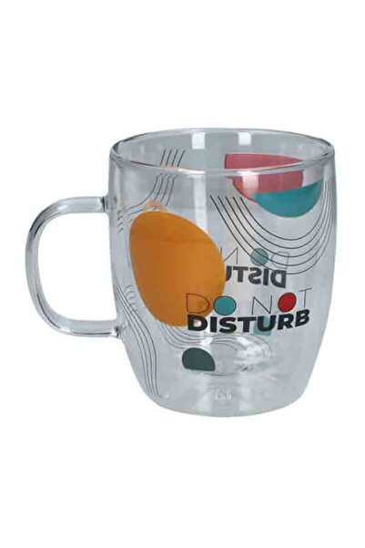 Bien Servi Do Not Disturb Printed Double Wall Mug with Ergonomic Handle 330 ml