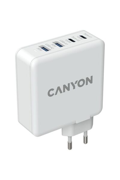 CANYON Adaptor de alimentare H-100 pentru telefon/tabletă, USB-C/USB 2.0, alb