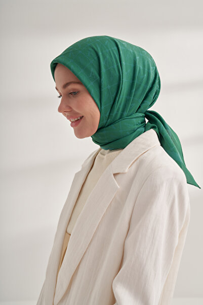 ARMANDA Seher a Pattern Scarf - Emerald