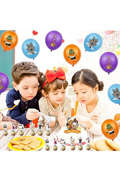 Babioms Animated birthday set for children Babioms, latex/paper, multicolor, 51 pieces