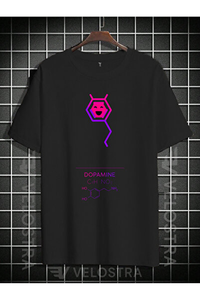 Velostra تي شيرت مطبوع عليه هرمون الدوبامين السعادة للجنسين