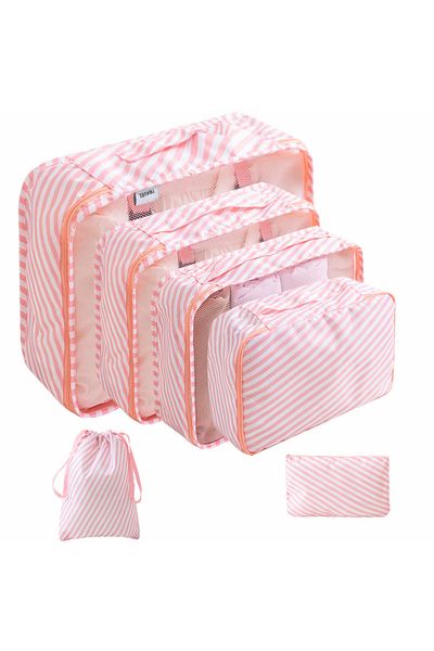Generic 6-piece Striped Foldable Storage Bag Set