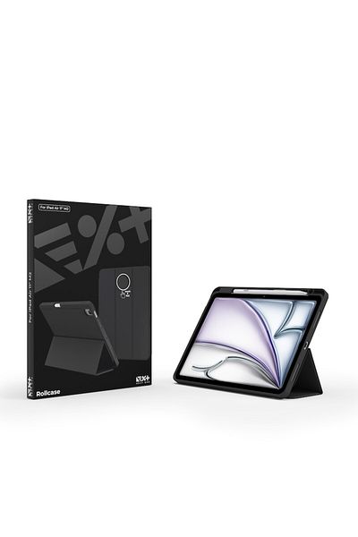 NEXT ONE Husă de protecție Rollcase pentru iPad Air 11 inch M2 2024 | Negru