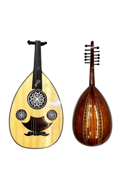 KARAZ MUSIC Lux musical oud, musky face, beech back, sprayed ebony fingers