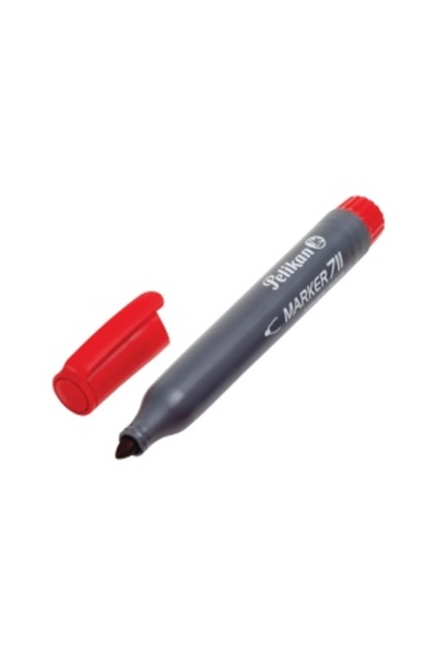 Herlitz Permanent Marker 711, Color Red, Material Plastic, Bullet Tip