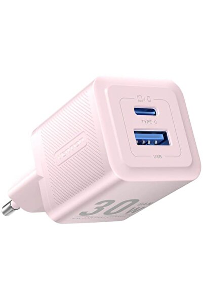 Vention Încărcător de rețea 30W, 1 x USB Tip-C, 1 x USB, 5V/3A, PD 3.0, QC 3.0, QC 4.0, Roz