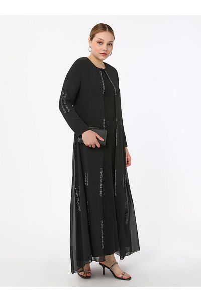 ALİA Βραδινό φόρεμα Plus Size - Μαύρο - Βραδινό φόρεμα