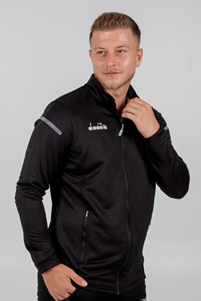Diadora Alto 25 Camping Tracksuit Single Top Μαύρο
