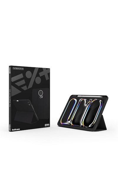 NEXT ONE Husă de protecție Rollcase pentru iPad Pro 11 inch M4 2024 | Negru