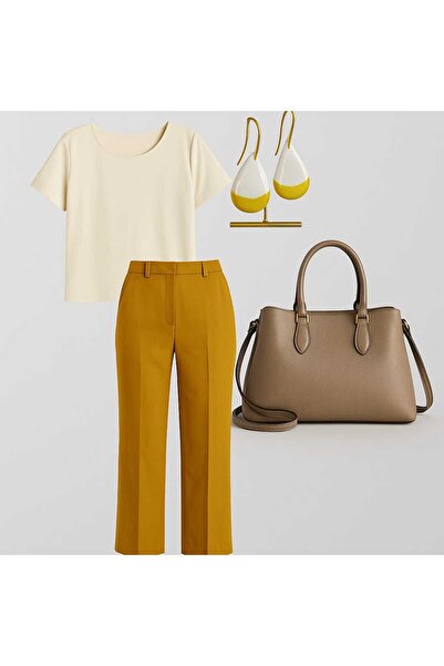 Lu Atelier Lunera – Yellow and White Hand Painted Polymer Clay Earrings | Modern and Elegant Touch