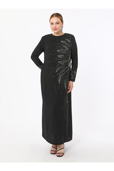 ALİA Βραδινό φόρεμα Plus Size - Μαύρο - Βραδινό φόρεμα