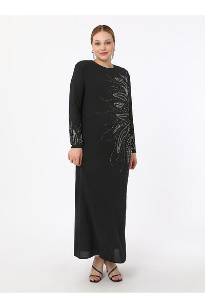 ALİA Βραδινό φόρεμα Plus Size - Μαύρο - Βραδινό φόρεμα