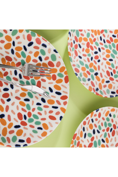 Aryıldız Carnival Serving Plate 6 Pieces 24 cm