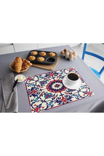 TURKISHRUG KINGDOM Colorful Patterned Erasable Table Mat