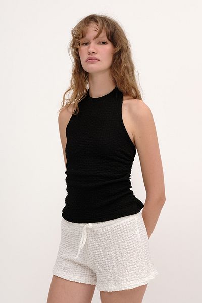 Addax Bluză texturată Halter B0541