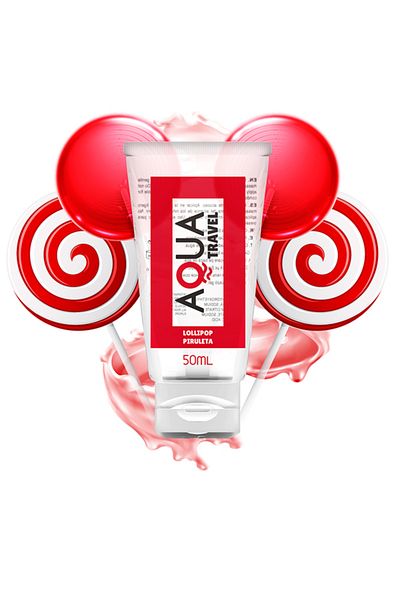 AQUA TRAVEL - water-based lubricant with lollipop flavor - 50 ml