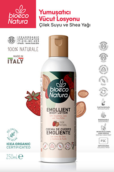 BioEco Natura لوشن تنعيم الجسم – يحتوي على عصير الفراولة وزبدة الشيا