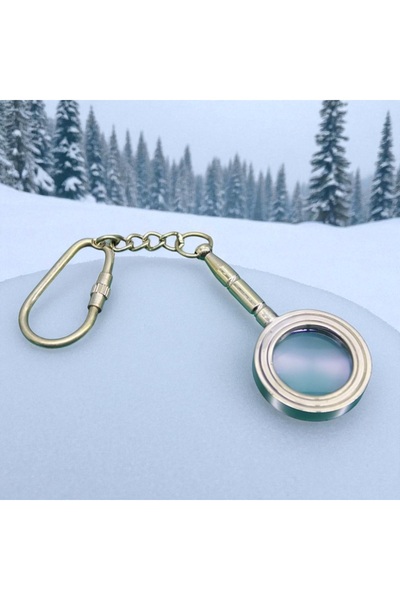 Kuzey Tacı سلسلة مفاتيح مكبرة من النحاس أنيقة