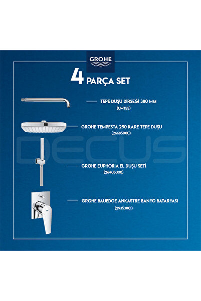 Grohe Bauedge Ankastre Duş Seti 29353001 26405000 26685000 Umt55