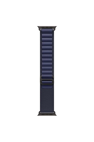 Apple Ceas Alpine Loop 49mm - Bleumarin, Finisaj Titan Negru - Mic