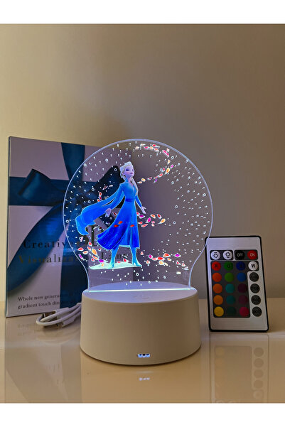 ILUMISHOP LED Night Light, ELSA, 16 Colors, with remote control, USB power or 3 AA batteries