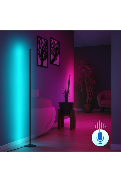 KaraköyOnline 2 Adet Dekoratif Köşe Led Lambader -led Lamba Işık Sistemi - Full Rgb 256 Renk